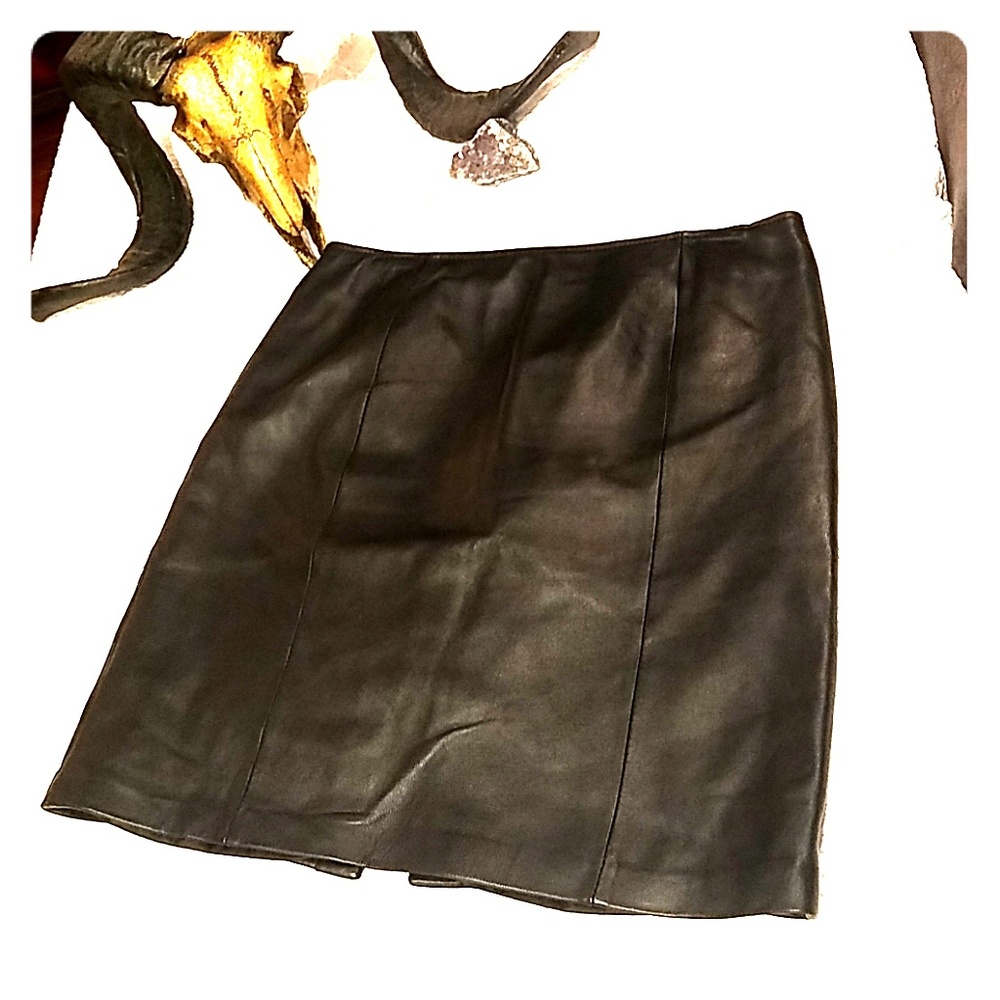 Croft & Barrow Lambskin Leather Skirt 12